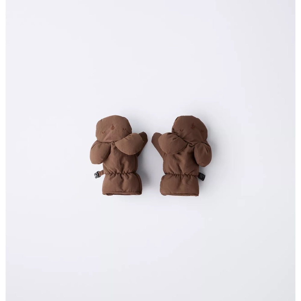 ZARA NYLON MITTENS WITH EARS